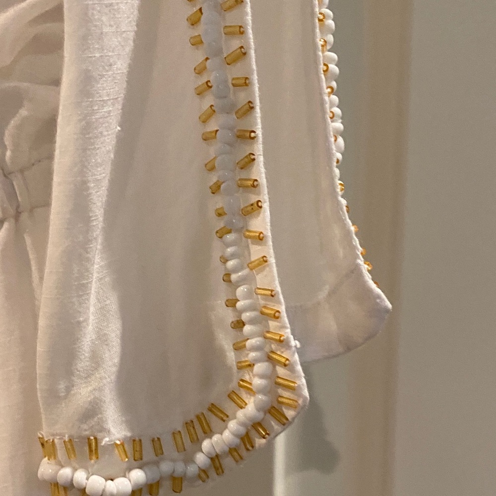 Lilly Pulitzer white Beaded Scoop-Neck Mini Dress - Picture 3 of 5